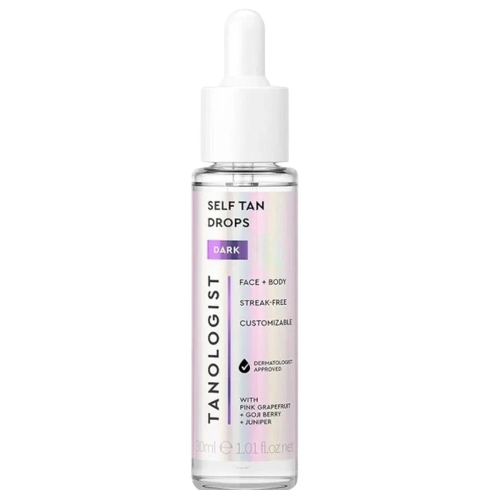 Tanologist Self Tan Drops Dark Face and Body Customizable Glow‎ 30ml 1.01 fl oz
